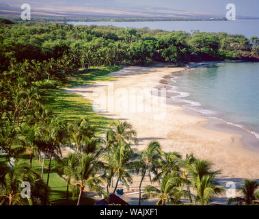 Einer der besten Strände der Welt. Kaunaoa Bay, Big Island, Hawaii Stockfoto