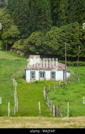 Portugal, Azoren, Santa Maria Island, Terca. Bauernhaus Stockfoto