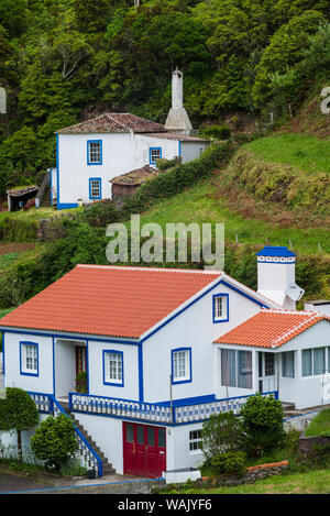 Portugal, Azoren, Santa Maria Island, Santa Barbara. Bauernhaus Stockfoto
