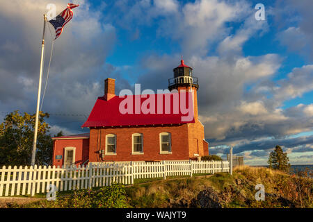 Historische Adler Hafen Leuchtturm n der Oberen Halbinsel von Michigan, USA Stockfoto