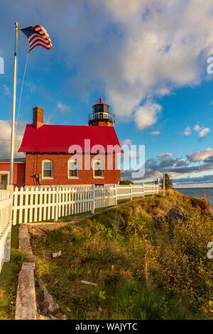 Historische Adler Hafen Leuchtturm n der Oberen Halbinsel von Michigan, USA Stockfoto