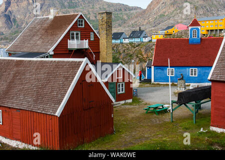 Grönland Sisimiut. Museum der Geschichte von oben. Stockfoto