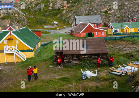 Grönland Sisimiut. Museum der Geschichte von oben. Stockfoto