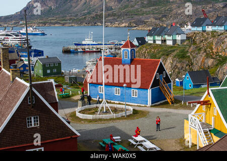 Grönland Sisimiut. Museum der Geschichte von oben. Stockfoto