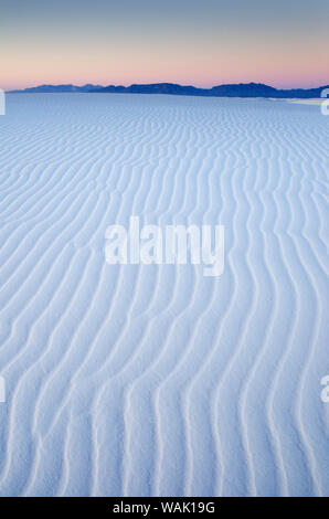 Welligkeit Muster in Gips Sanddünen, White Sands National Monument, New Mexico Stockfoto