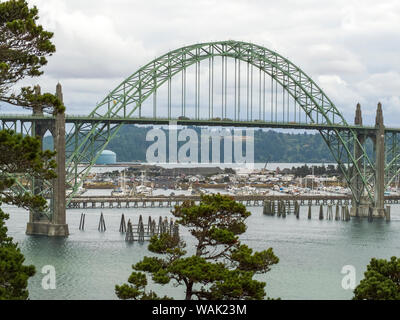 USA, Oregon, Newport. Yaquina Bay Bridge und der Landschaft. Kredit als: Wendy Kaveney/Jaynes Galerie/DanitaDelimont.com Stockfoto