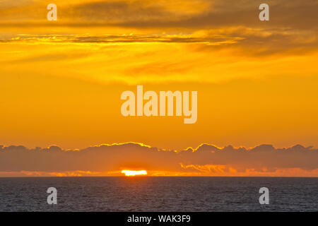 Sonnenuntergang, Heceta Beach, Oregon Küste, den Pazifischen Ozean, Oregon, USA. Stockfoto