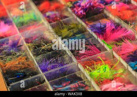 Close-up Fly fishing Lures. Stockfoto
