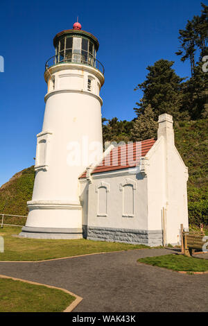 Heceta Head Lighthouse, 1894 erbaut, im National Register der Historischen Stätten, Oregon Küste, Oregon, USA Stockfoto