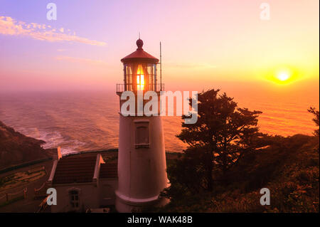 Heceta Head Lighthouse, Devil's Elbow State Park, Oregon Küste Stockfoto