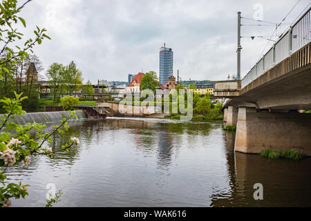 JENA, Deutschland - ca. April 2019: Stadtbild von Jena in Thüringen, Deutschland Stockfoto