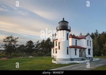 Admiralty Head Lighthouse, Fort Casey State Park auf Whidbey Island, Washington State. Stockfoto