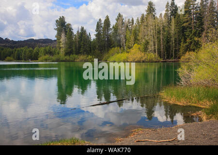 See am nordöstlichen Rand des Lassen Volcanic Park in Nordkalifornien gelegen. Haus des größten Plug dome Vulkan der Welt. Stockfoto