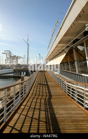 Boardwalk, Jack London Square, Oakland, Kalifornien, USA. Stockfoto