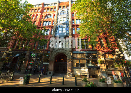 Pioneer Square, historischen Bereich, Seattle, Washington State, USA. Pioneer Building Stockfoto