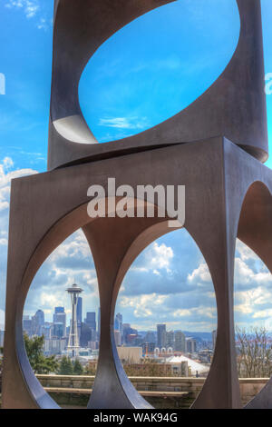 Blick auf Seattle vom Kerry Park, Queen Anne Hill, Washington State, USA. (Redaktionelle nur verwenden) Stockfoto