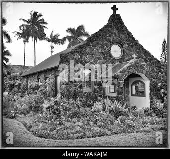 Kauai, Hawaii. Christus Memorial Episcopal Church in der Nähe von Kilauea Stockfoto