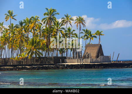 Pu'Uhonua O Honaunau National Historic Park, in der Nähe von Captain Cook, Big Island, Hawaii, USA Stockfoto