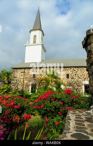 Kirche, die erste Kirche in Hawaii, Kailua-Kona, Big Island, Hawaii, USA Stockfoto