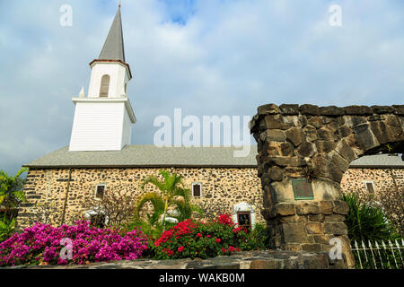 Kirche, die erste Kirche in Hawaii, Kailua-Kona, Big Island, Hawaii, USA Stockfoto