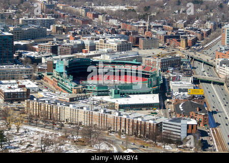 Luftaufnahme der Fenway Park, Boston, Massachusetts, USA Stockfoto