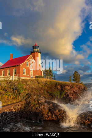 Historische Adler Hafen Leuchtturm n der Oberen Halbinsel von Michigan, USA Stockfoto