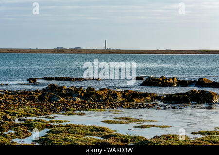 Leuchtturm von Les Héaux de Bréhat. Cotes d'Armor. Bretagne. Frankreich Stockfoto