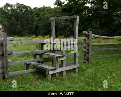 September 21, 2018. Oyster Bay, New York, einem Stil auf einem Zaun am Sagamore Hill, dem Heim von Theodore Roosevelt Stockfoto