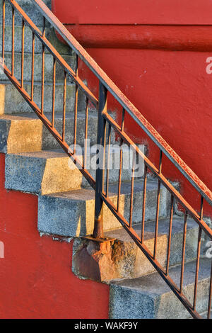 Treppen Coquille Fluss Leuchtturm, Bullards Beach State Park, Illinois Stockfoto