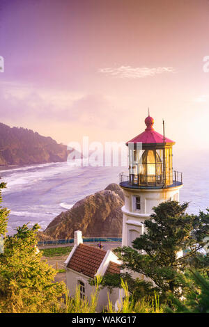 Heceta Head Lighthouse, Devil's Elbow State Park, Oregon Küste Stockfoto