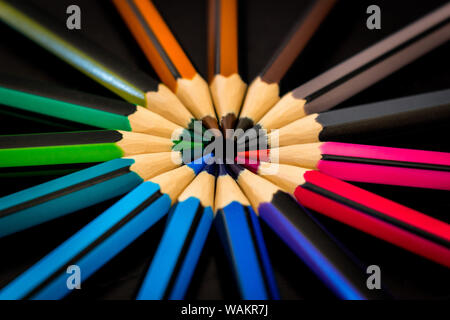 Bunte Bleistifte Kreis Stockfoto