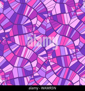 Zusammenfassung nahtlose Vektor Muster. Risse, Polygone, Linien. Rosa und Lila Farben. Isolierte Hintergrund Stockfoto