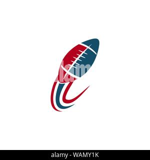 American Football Sport Logo Template Design Emblem Stock Vektor