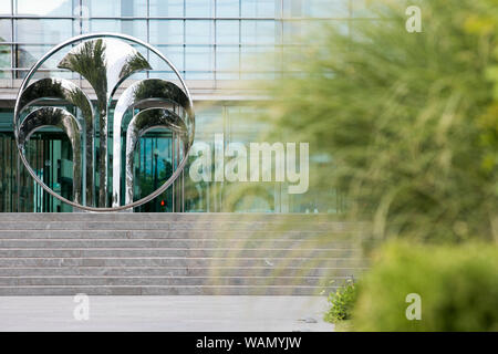 Ein logo Zeichen außerhalb des Hauptquartiers von Nu Skin Enterprises in Provo, Utah am 29. Juli 2019. Stockfoto