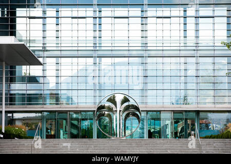 Ein logo Zeichen außerhalb des Hauptquartiers von Nu Skin Enterprises in Provo, Utah am 29. Juli 2019. Stockfoto