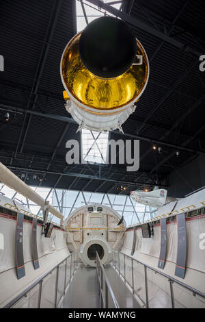 NASA voll Rumpf Trainer und Boeing Inertial Upper Stage (IUS), Boeing Museum der Flug, Boeing, Tukwila, Washington State, USA Stockfoto