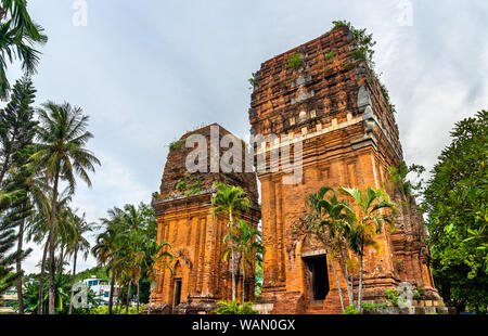 Twin Towers in Qui Nhon, Vietnam Stockfoto