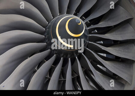 Turbofans von Rolls Royce Motor der Boeing 787, Museum der Flug, Boeing, Tukwila, Washington State, USA Stockfoto