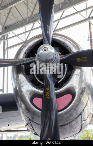 Vier Blade propellor Engine, B-29 Superfortress super Bomber, Boeing Museum der Flug, Boeing, Tukwila, Washington State, USA Stockfoto