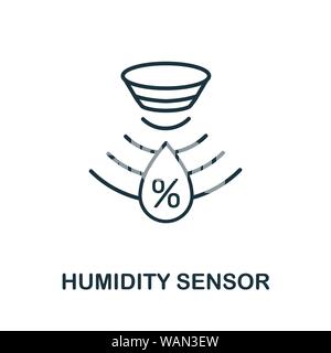 Umrisssymbol des Feuchtigkeitssensors. Dünne Linien Stil von Sensoren Icons Sammlung. Pixel Perfect einfaches Element Feuchtigkeitssensor Symbol für Web-Design, Apps Stock Vektor