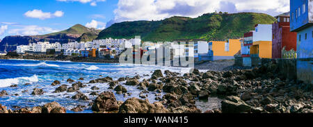 Schöne El Pagador de Moya Dorf, Gran Canaria, Spanien. Stockfoto