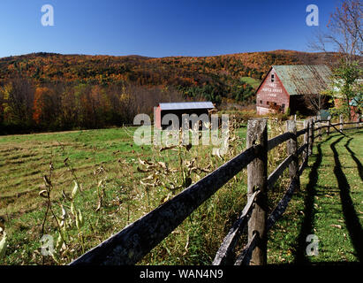 Vermont Farm im Herbst Stockfoto