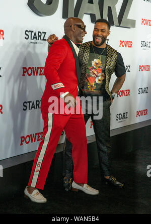 New York, Vereinigte Staaten. 20 Aug, 2019. Dapper Dan und Omari Hardwick besuchen STARZ Power Season 6 Premiere im Madison Square Garden (Foto von Lew Radin/Pacific Press) Quelle: Pacific Press Agency/Alamy leben Nachrichten Stockfoto