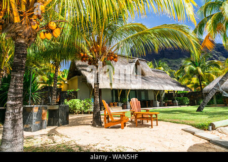 Exotischen tropischen Urlaub und herrliche Strände von Mauritius Insel Stockfoto