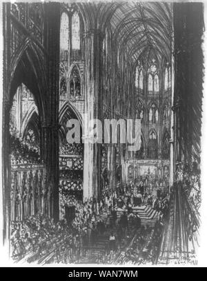 Krönung von König George V und Königin Mary in der Westminster Abbey Stockfoto