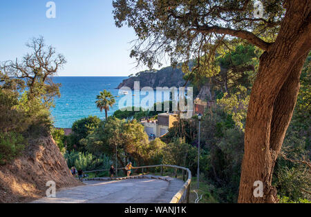 Am Strand der Costa Brava "Barcelona" finden wir diesen Ort so ruhig Stockfoto