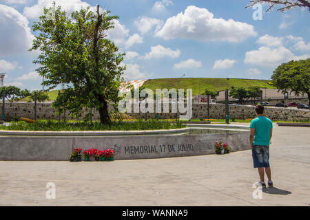 Memorial Square Juli 17, TAM Flug 3054, Campo Belo, São Paulo, Brasilien Stockfoto