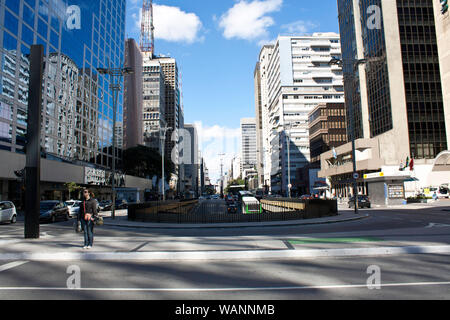 Avenida Paulista, Sao Paulo, Brasilien Stockfoto