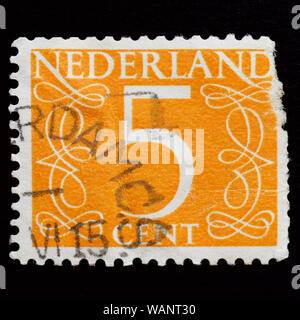 Niederlande Briefmarke-numeral Stockfoto