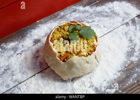 Khan Pilav. Usbekischen nationalen Küche. Stockfoto